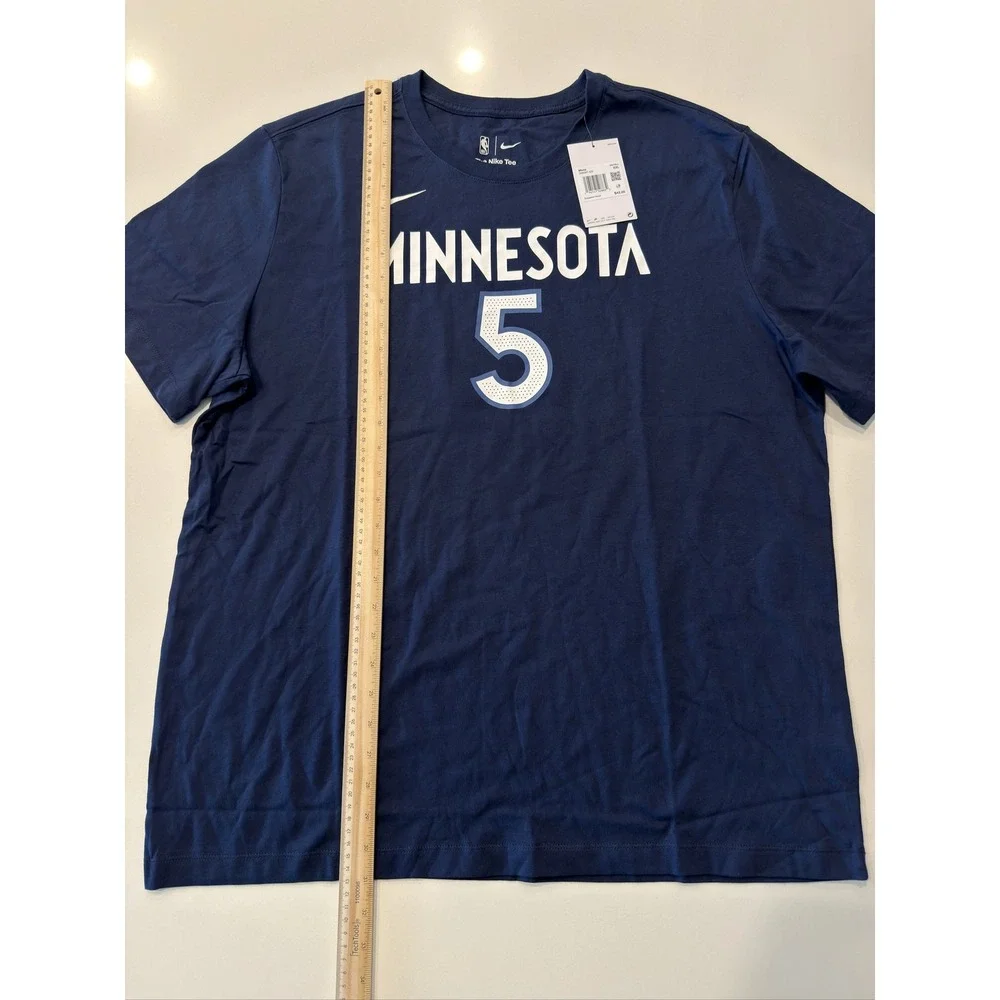 Nike Anthony Edwards Timberwolves Icon Name & Number T-Shirt Men's 2XL Navy